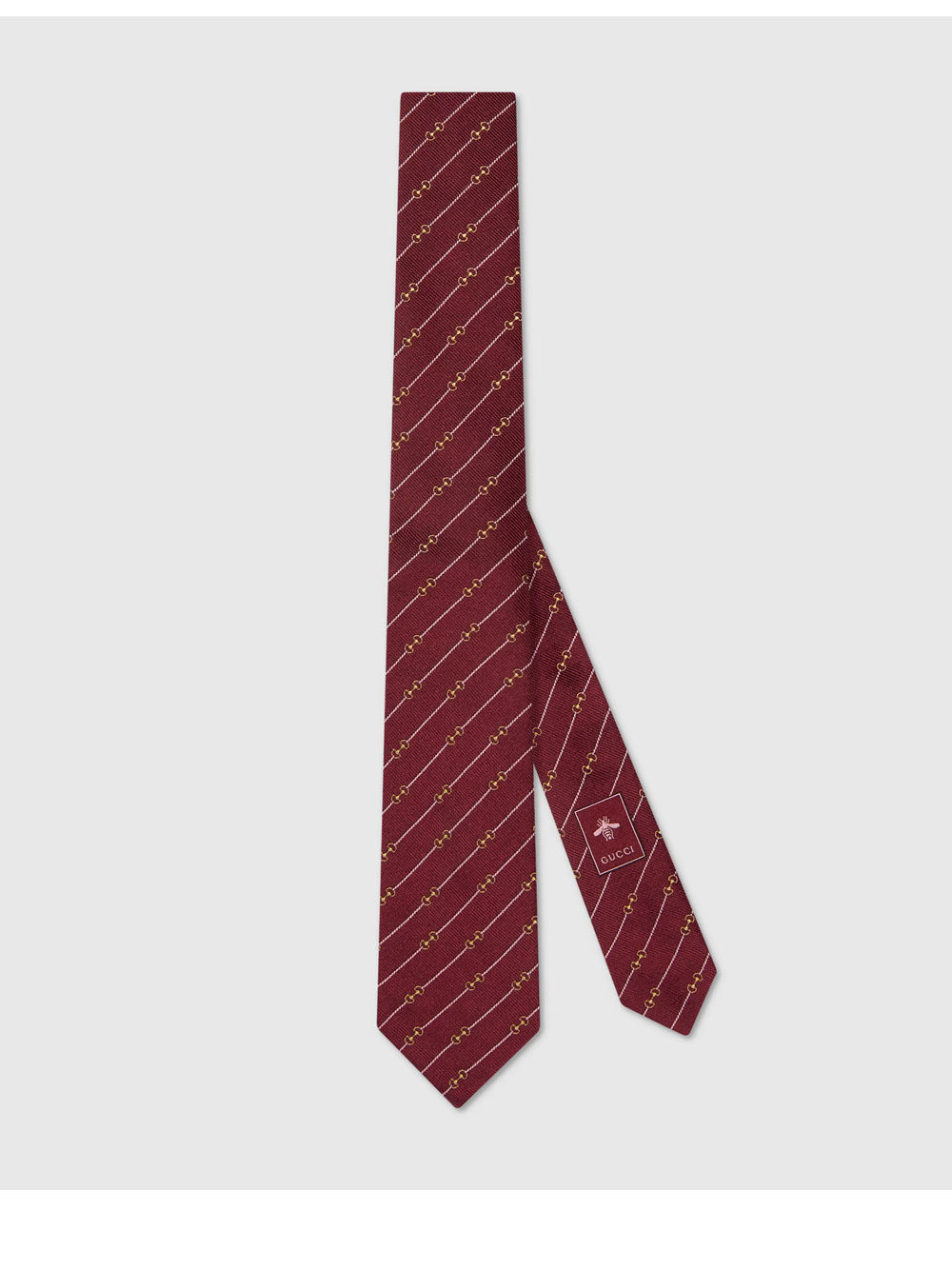 Horsebit jacquard tie