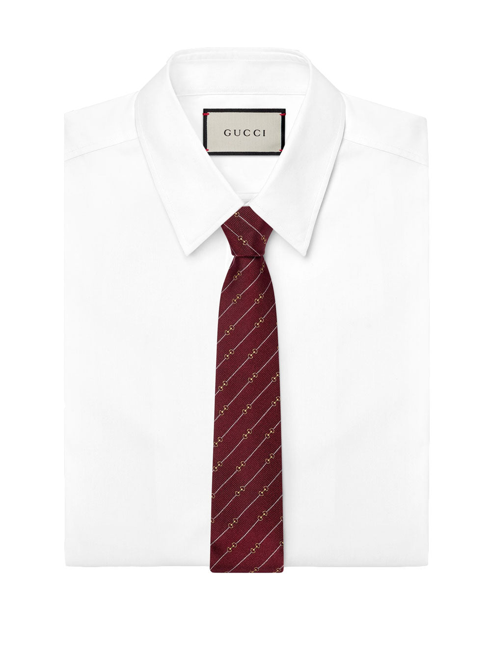 Horsebit jacquard tie