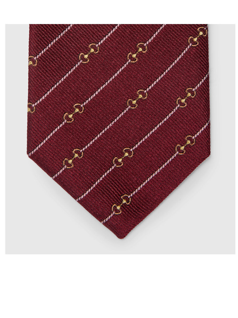 Horsebit jacquard tie