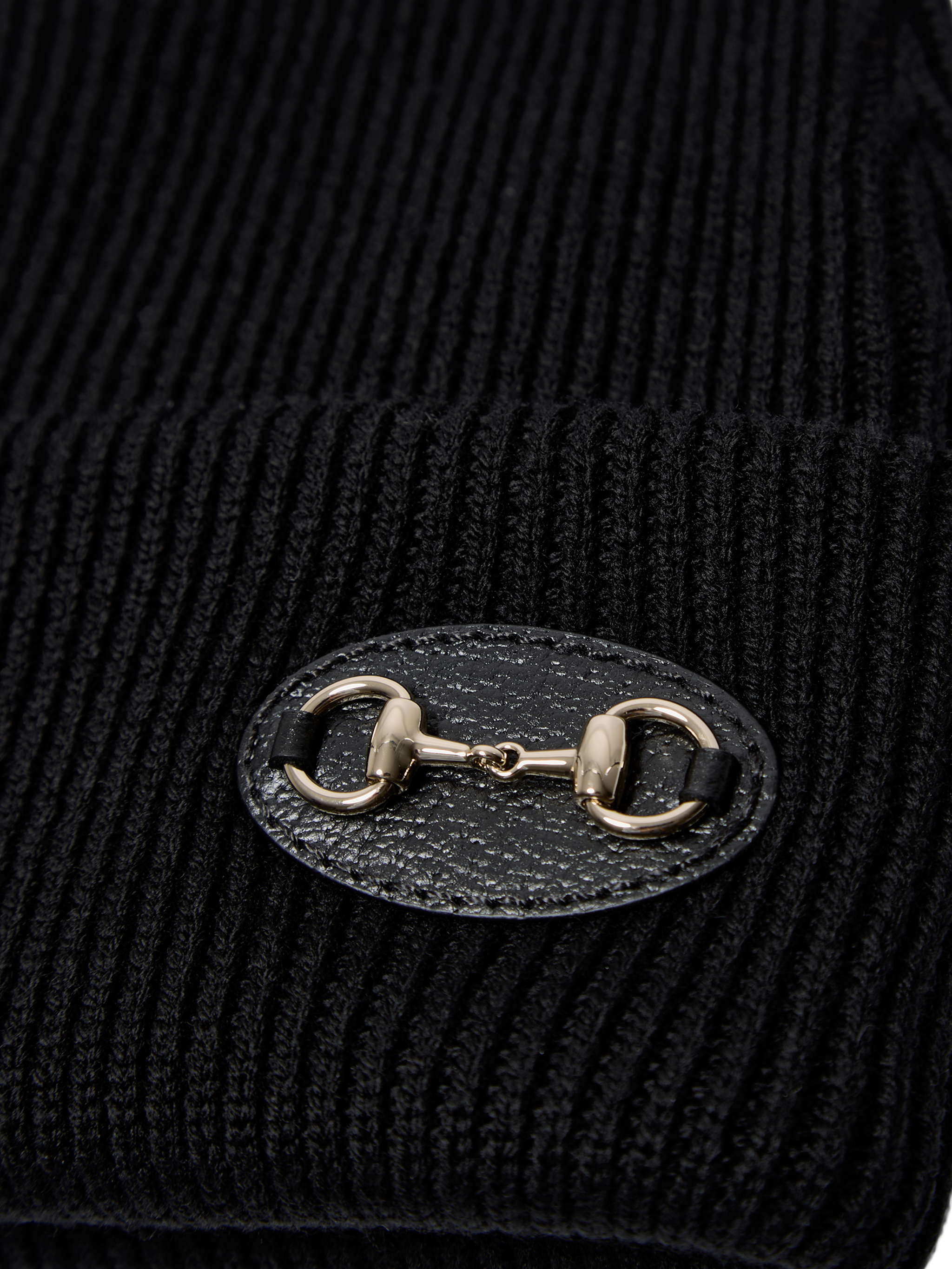 Ribbed horsebit beanie