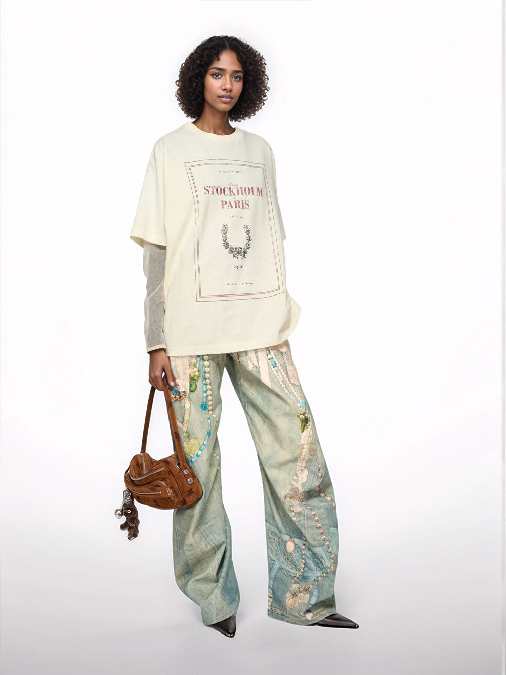 Layered print t-shirt