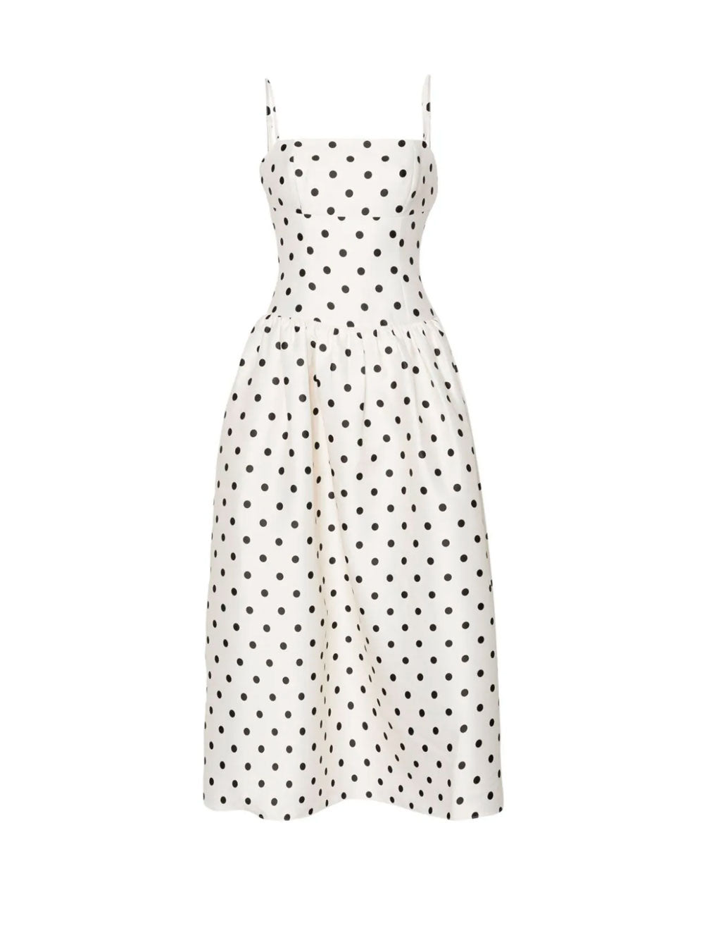 Polka-dot midi dress