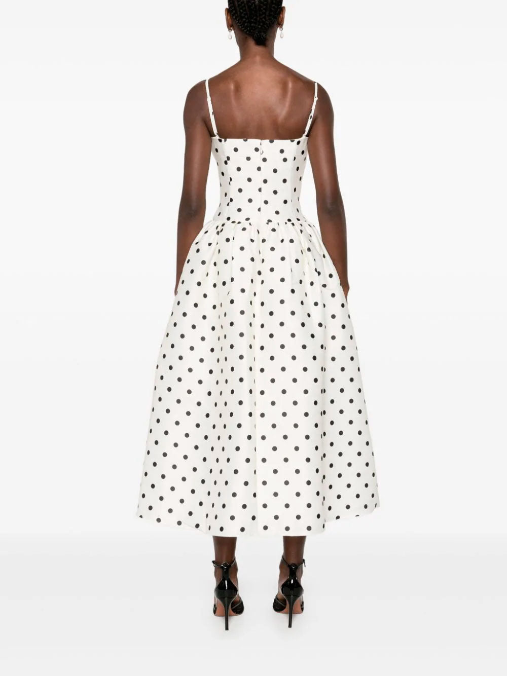 Polka-dot midi dress