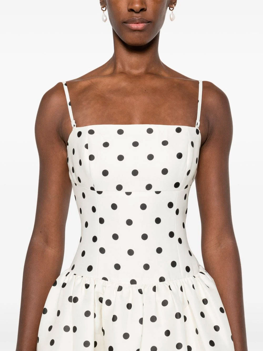 Polka-dot midi dress