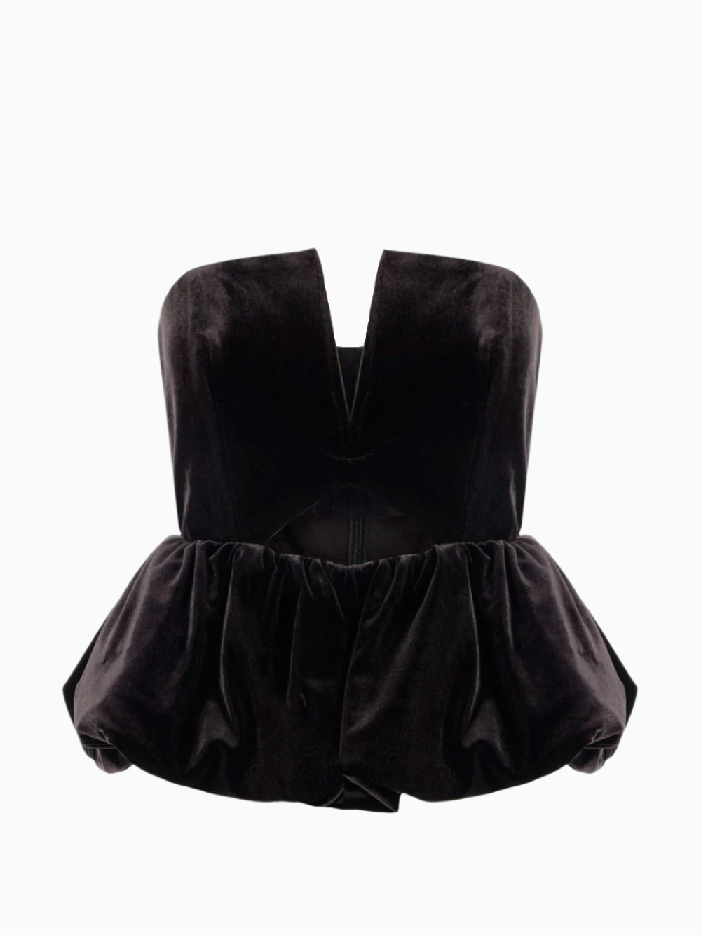 Velvet puffball top