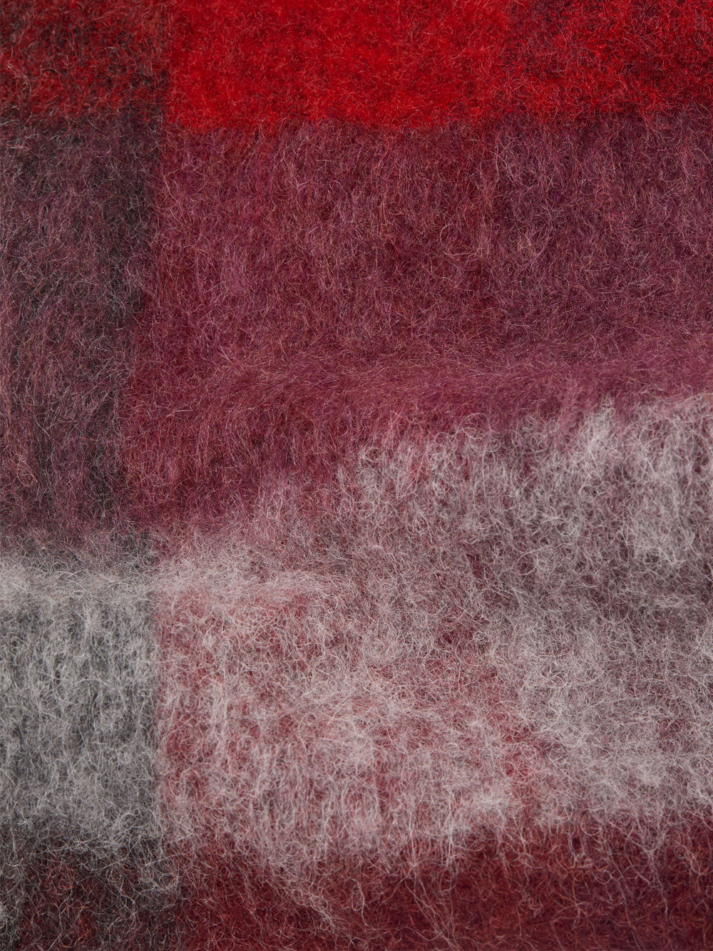 Mohair checked scarf