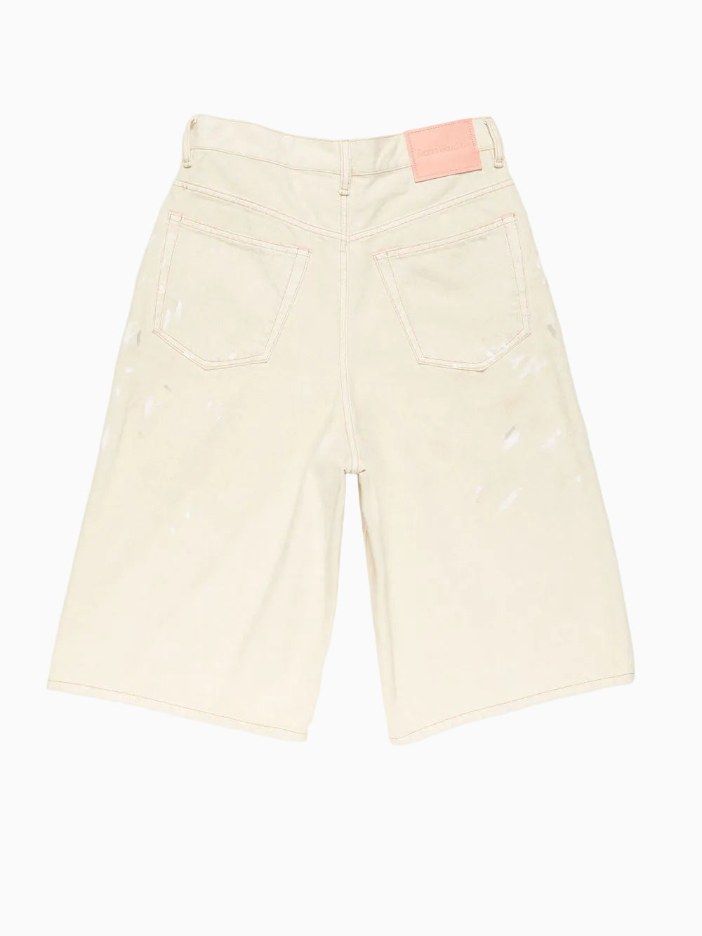 Distressed denim shorts