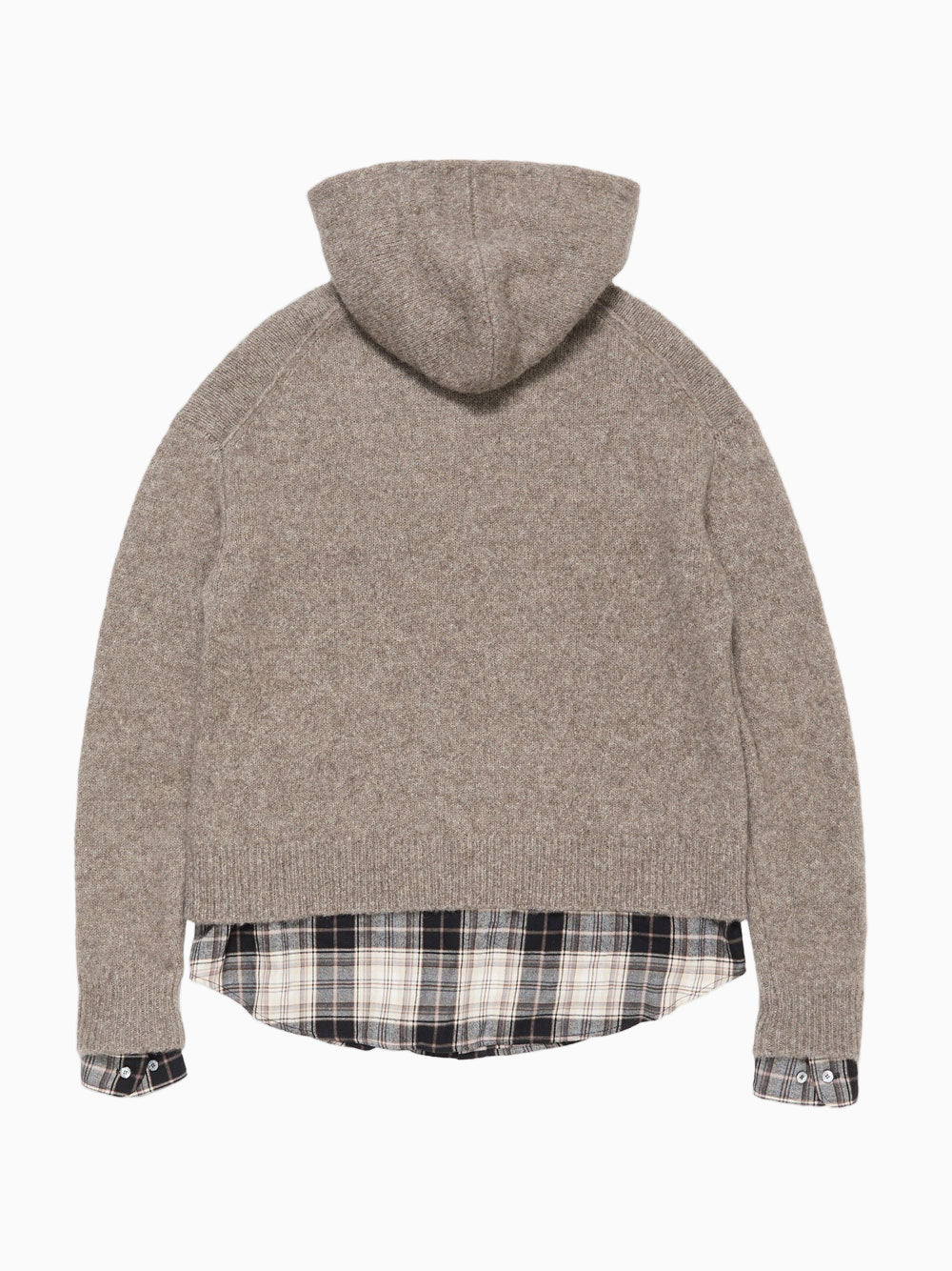 Layered wool hoodie