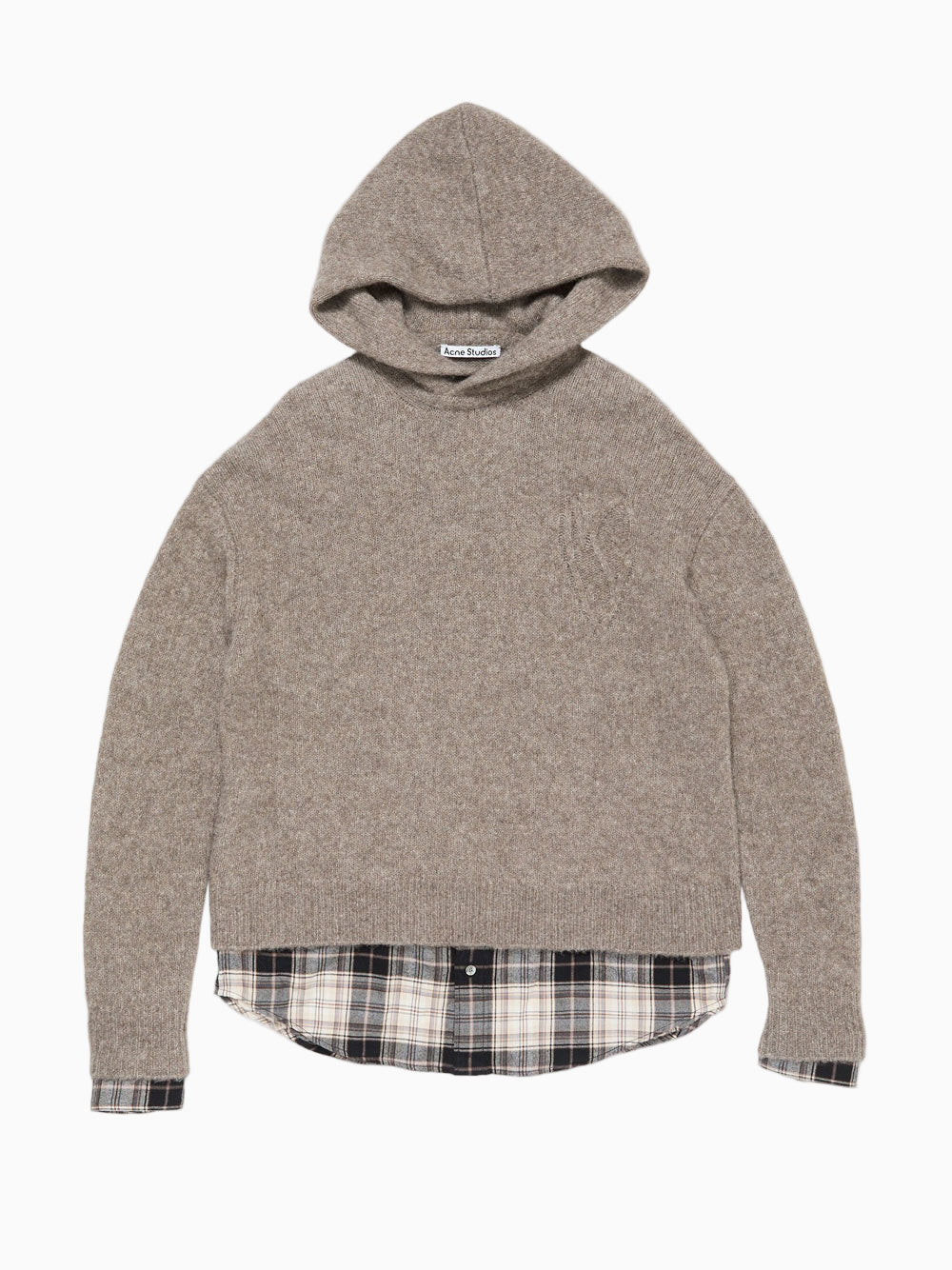 Layered wool hoodie