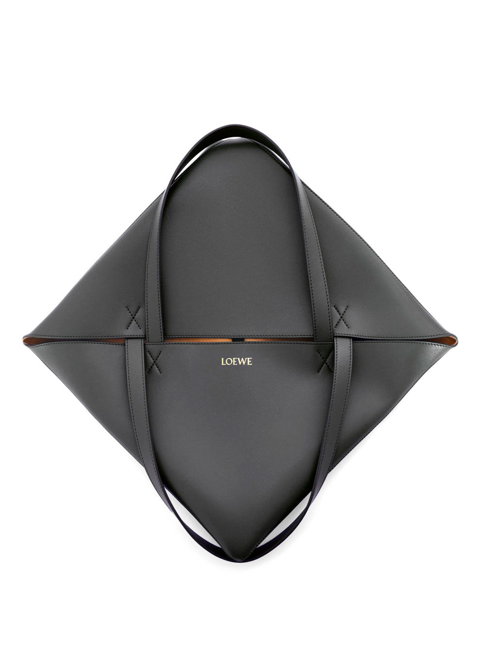 Loewe Origami Cubo 30 Large Suede Tote Bag Black, $2,150, Neiman Marcus