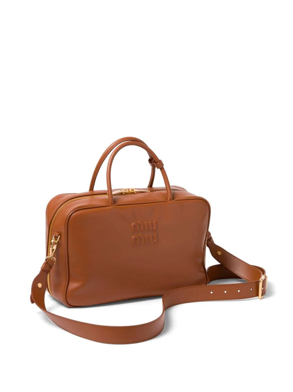 MIU MIU deals ( Prada) brown leather large tote bag