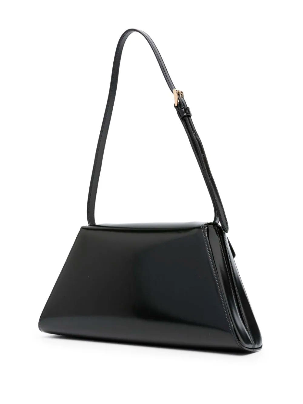 Triangle-logo leather bag