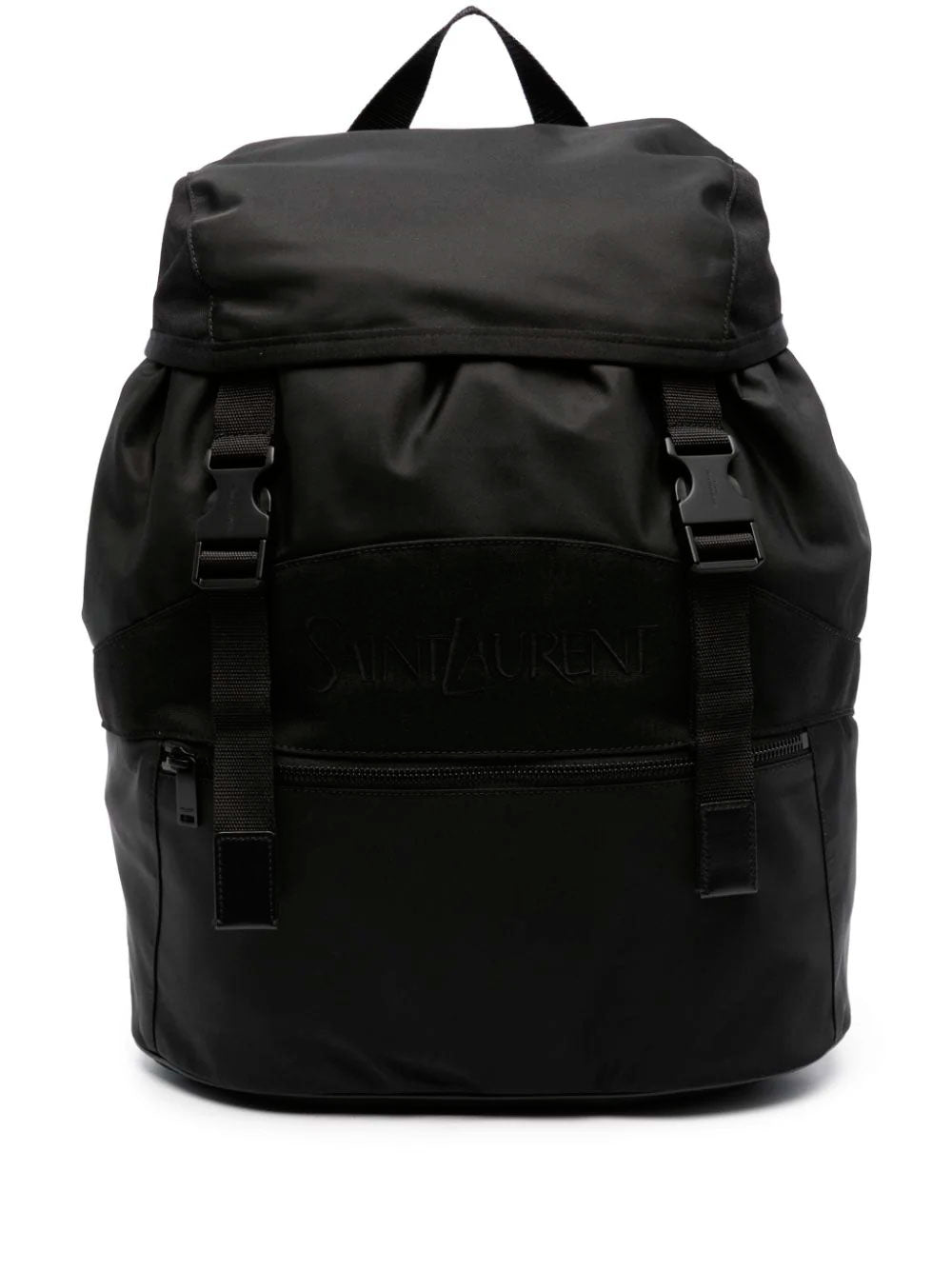 Logo-embroidered padded backpack