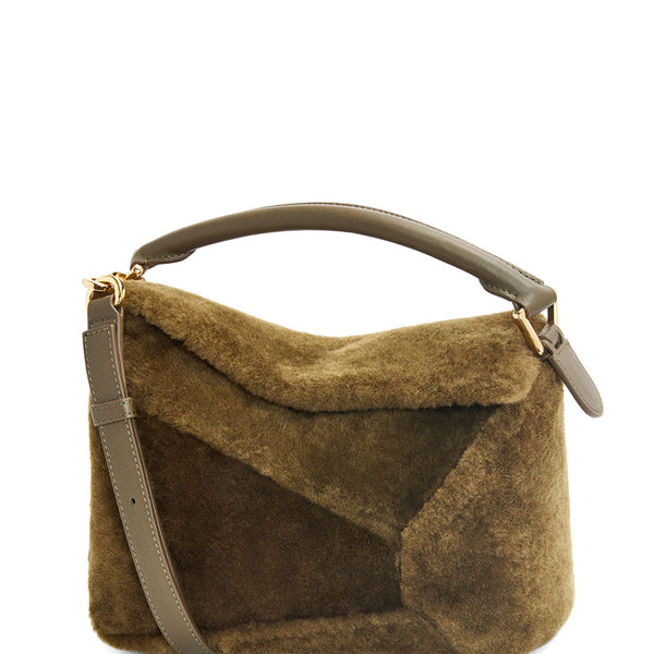 Women's Small Puzzle bag in shearling, LOEWE