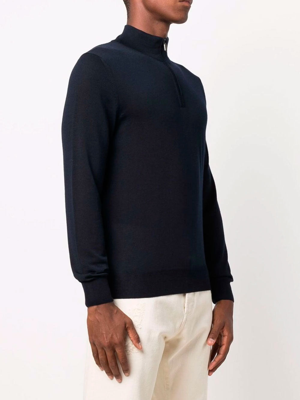 Zip-neck jumper