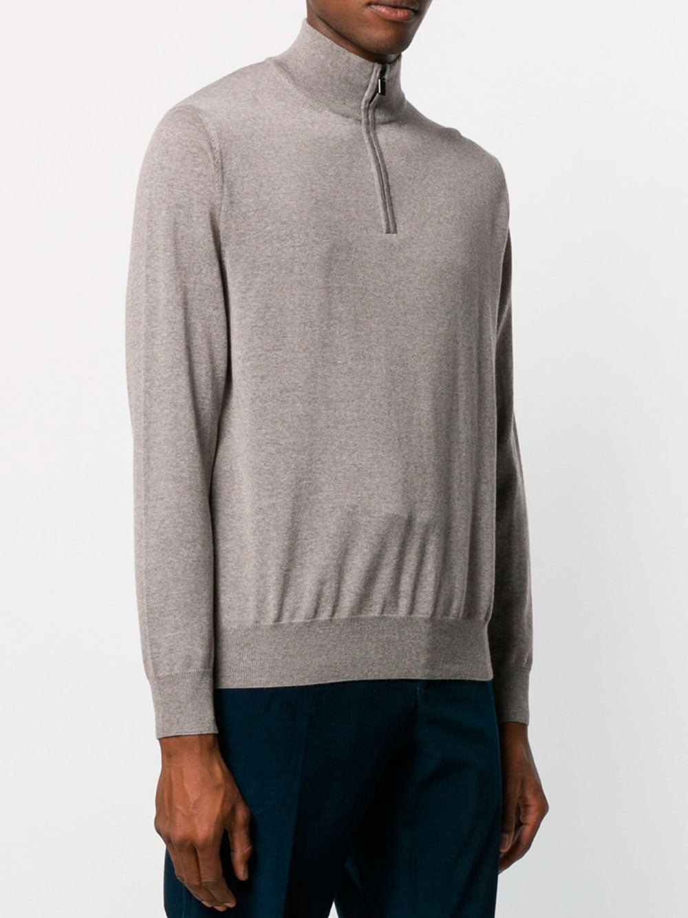 Zip-neck jumper