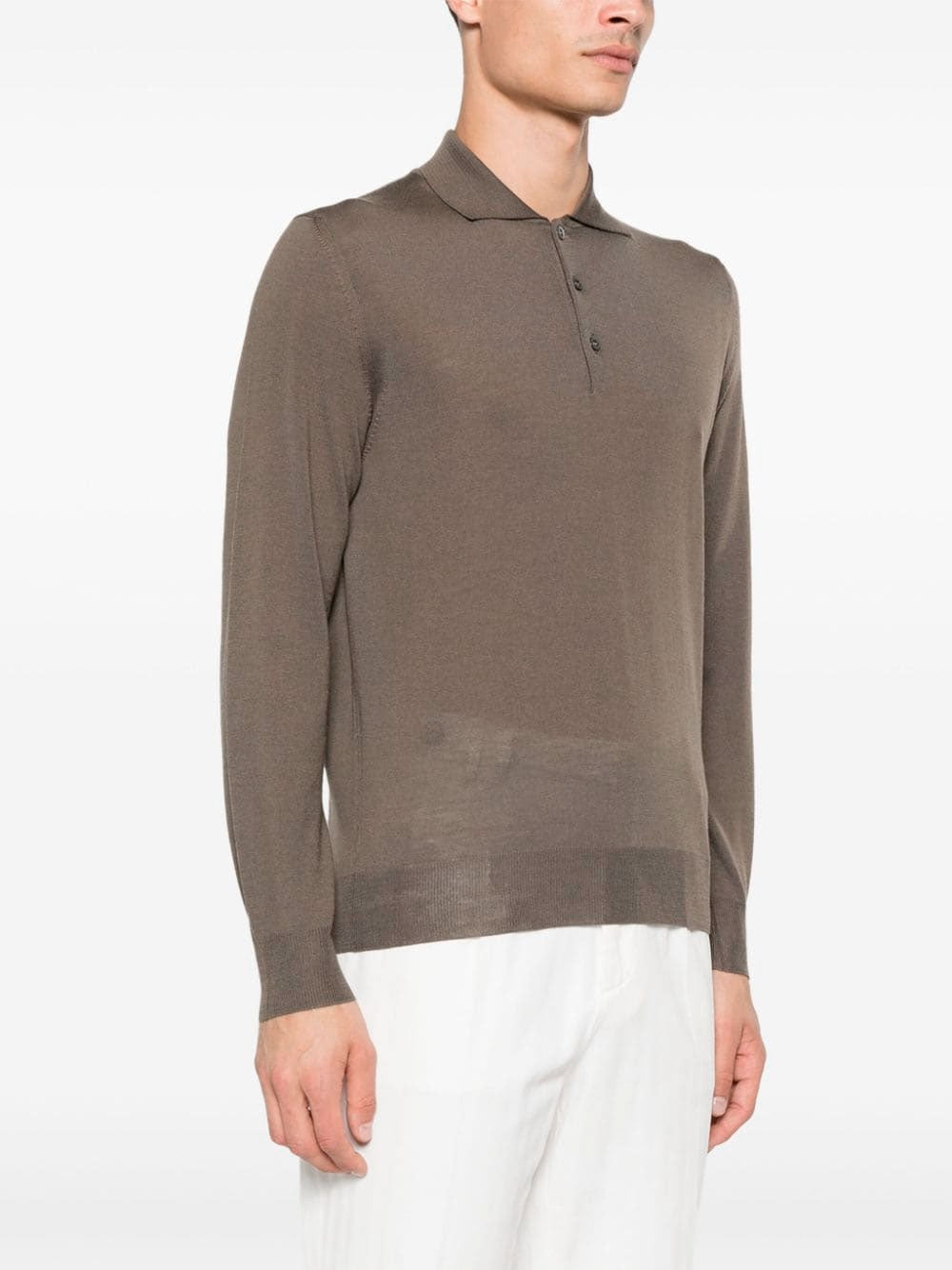 Long-sleeve polo shirt