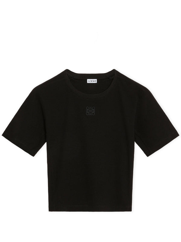 Cropped t shirt in cotton