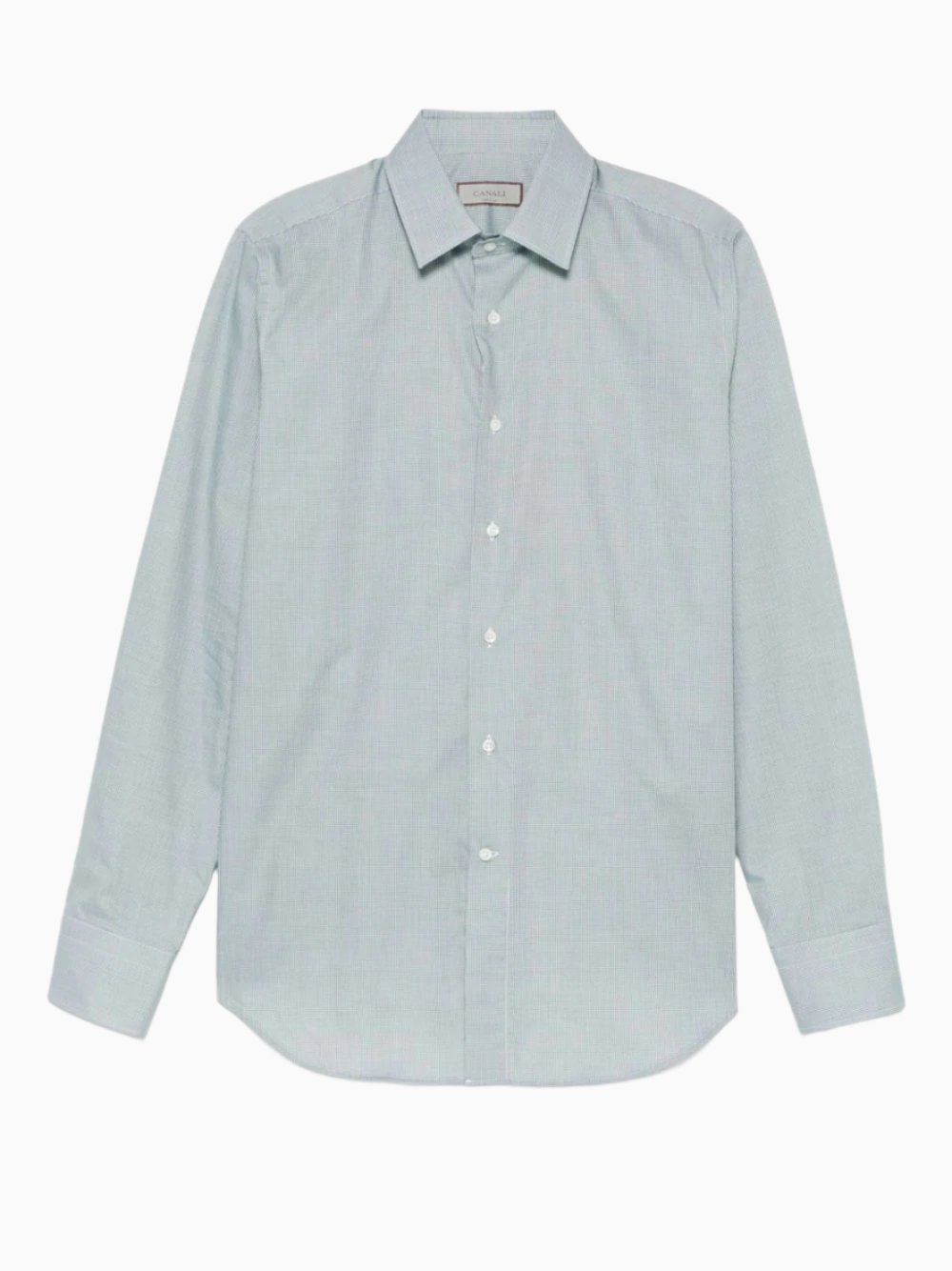 Canali Long Sleeve Button Up Shirt Stripe factory Light Green Size 15.5