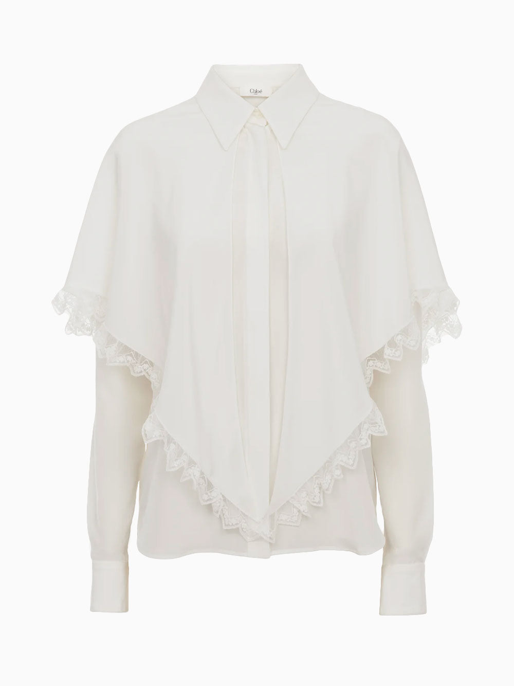 Knotted heritage cape blouse