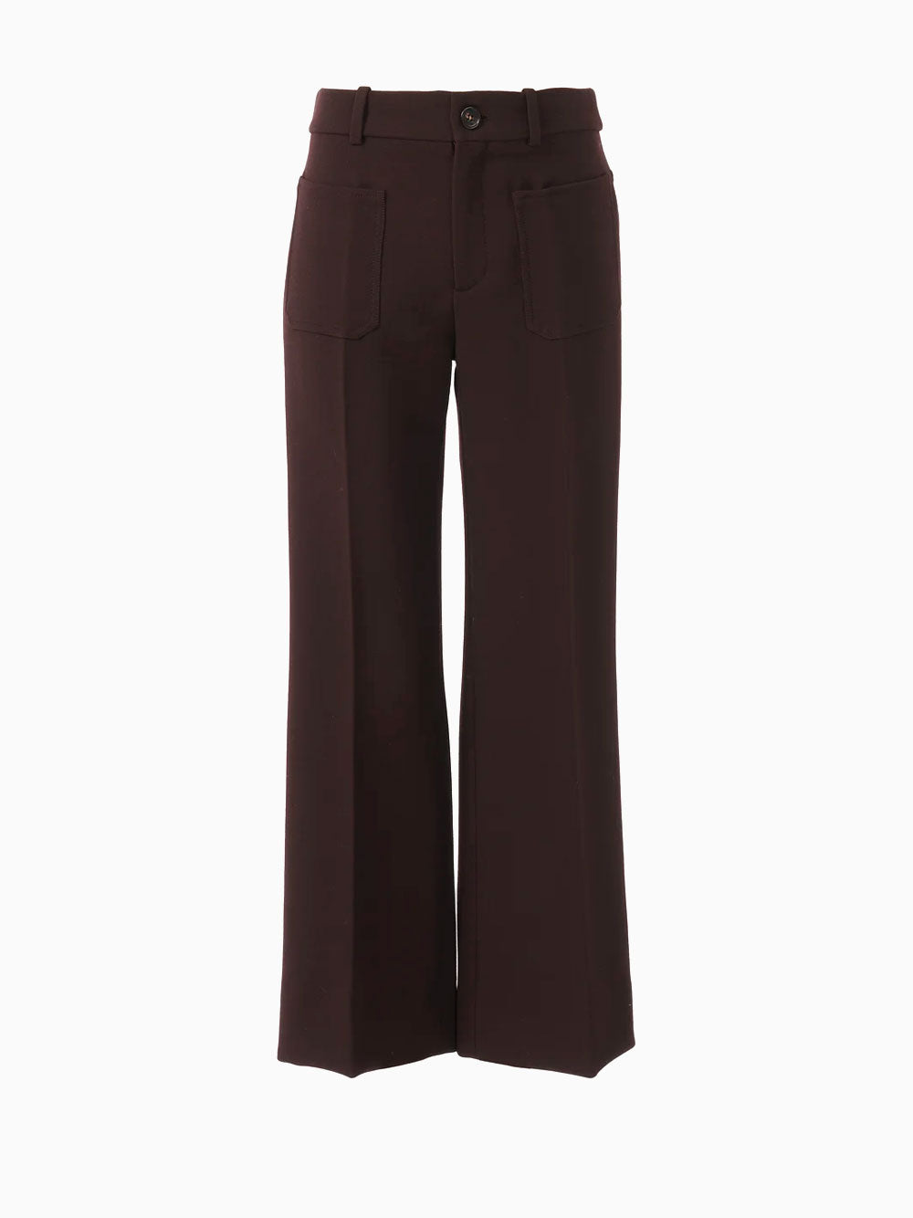 Cropped bootcut trousers