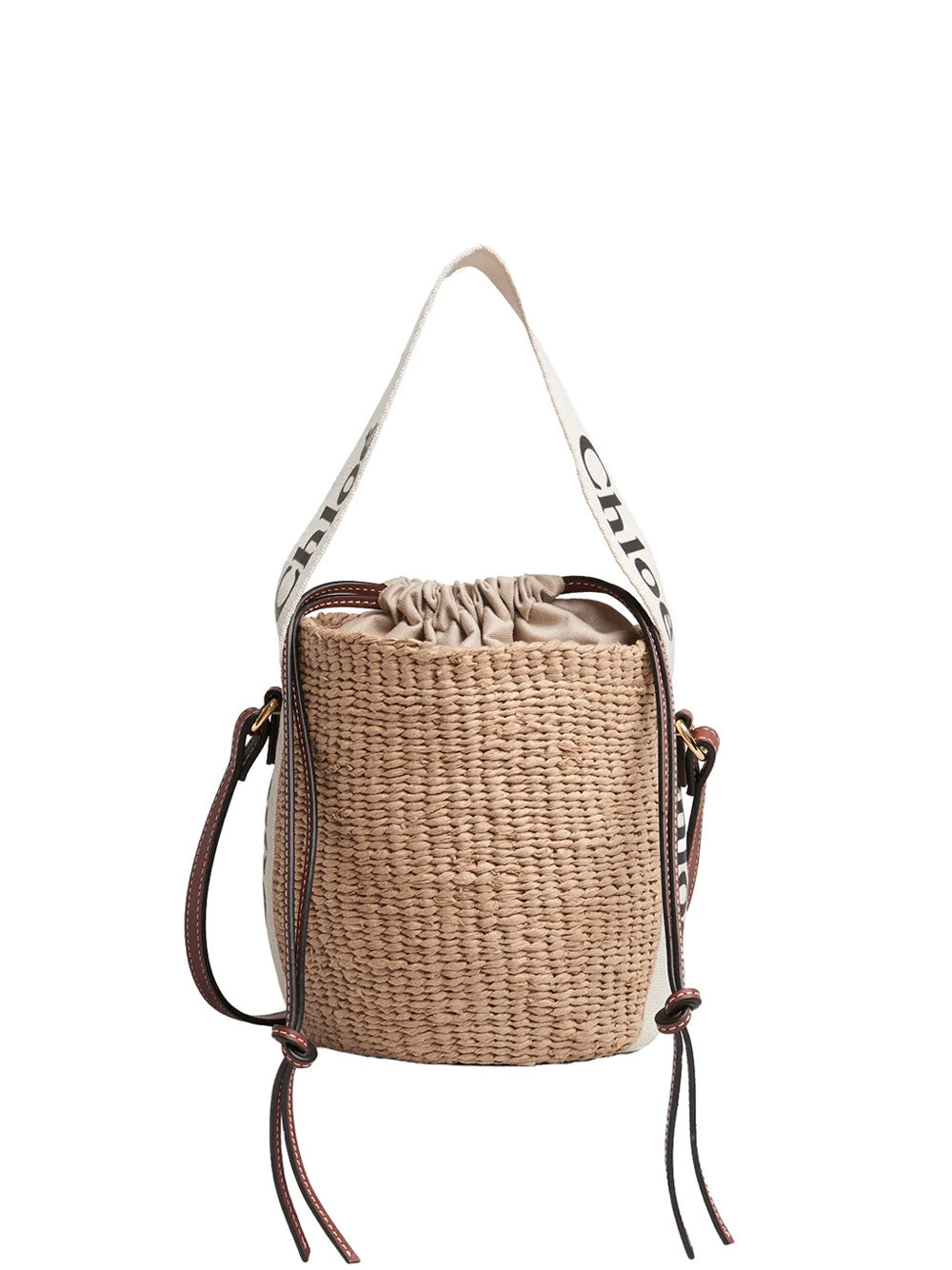 Bolso bombonera Woody de rafia