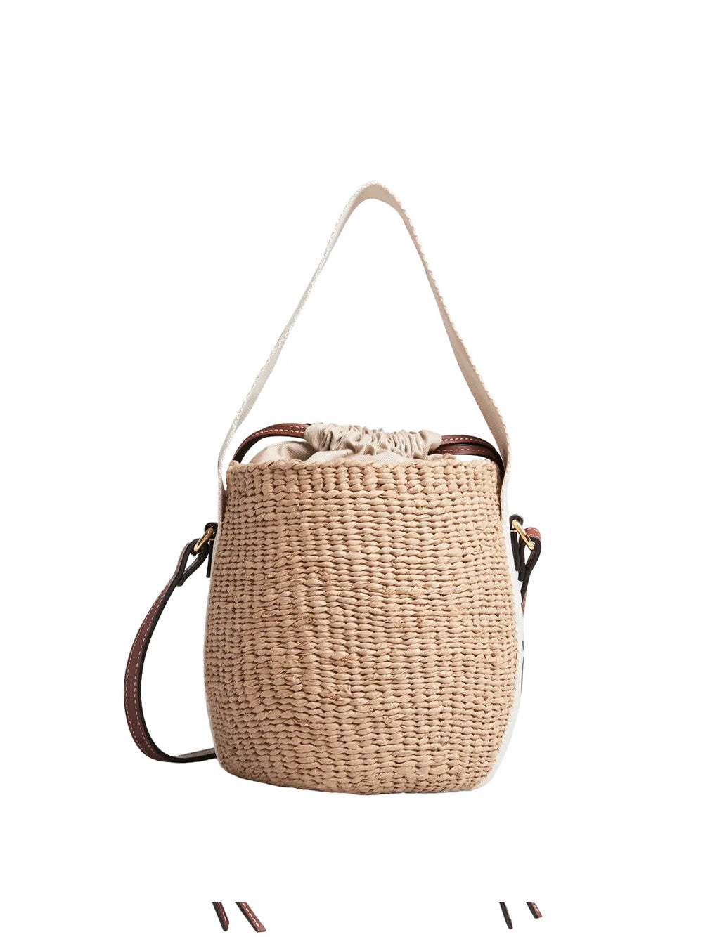 Bolso bombonera Woody de rafia