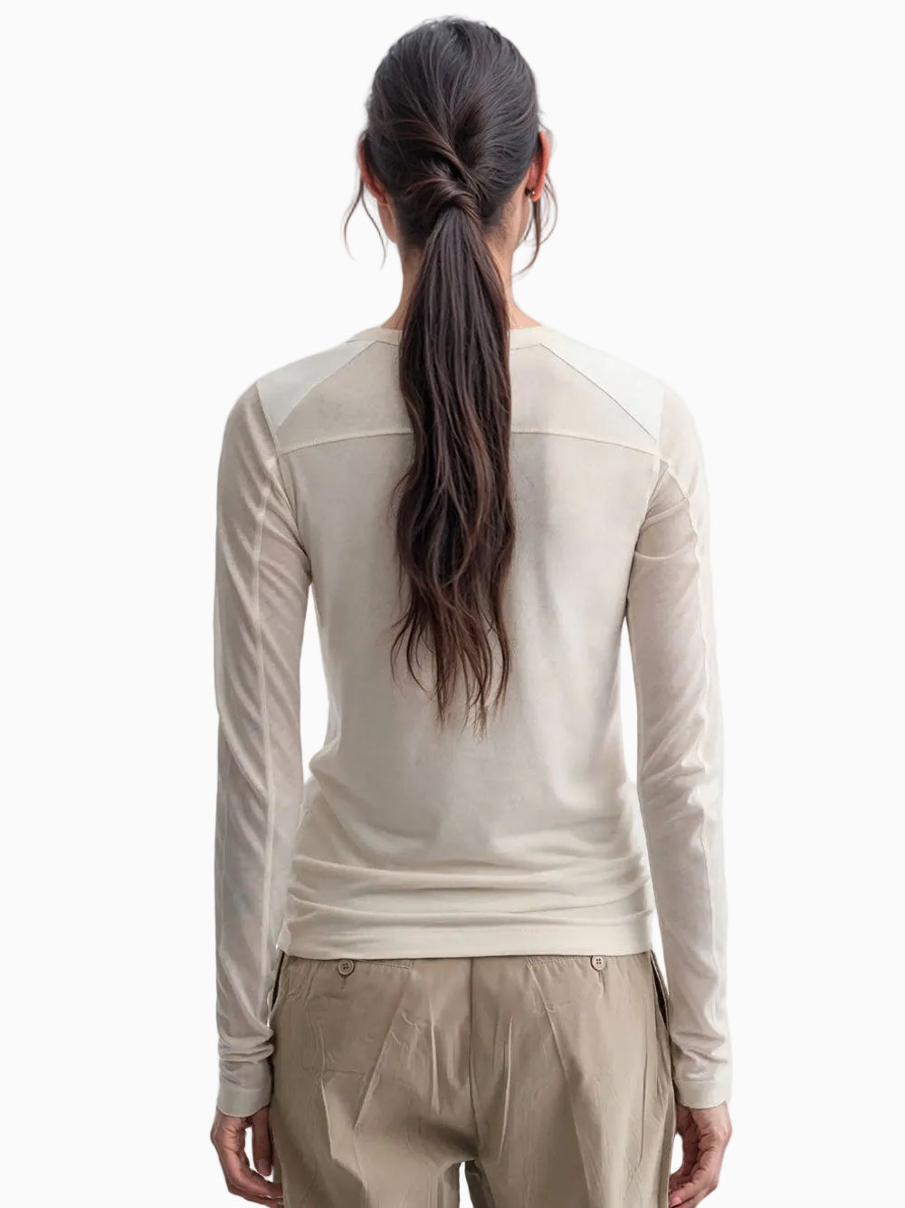Top con cuello redondo