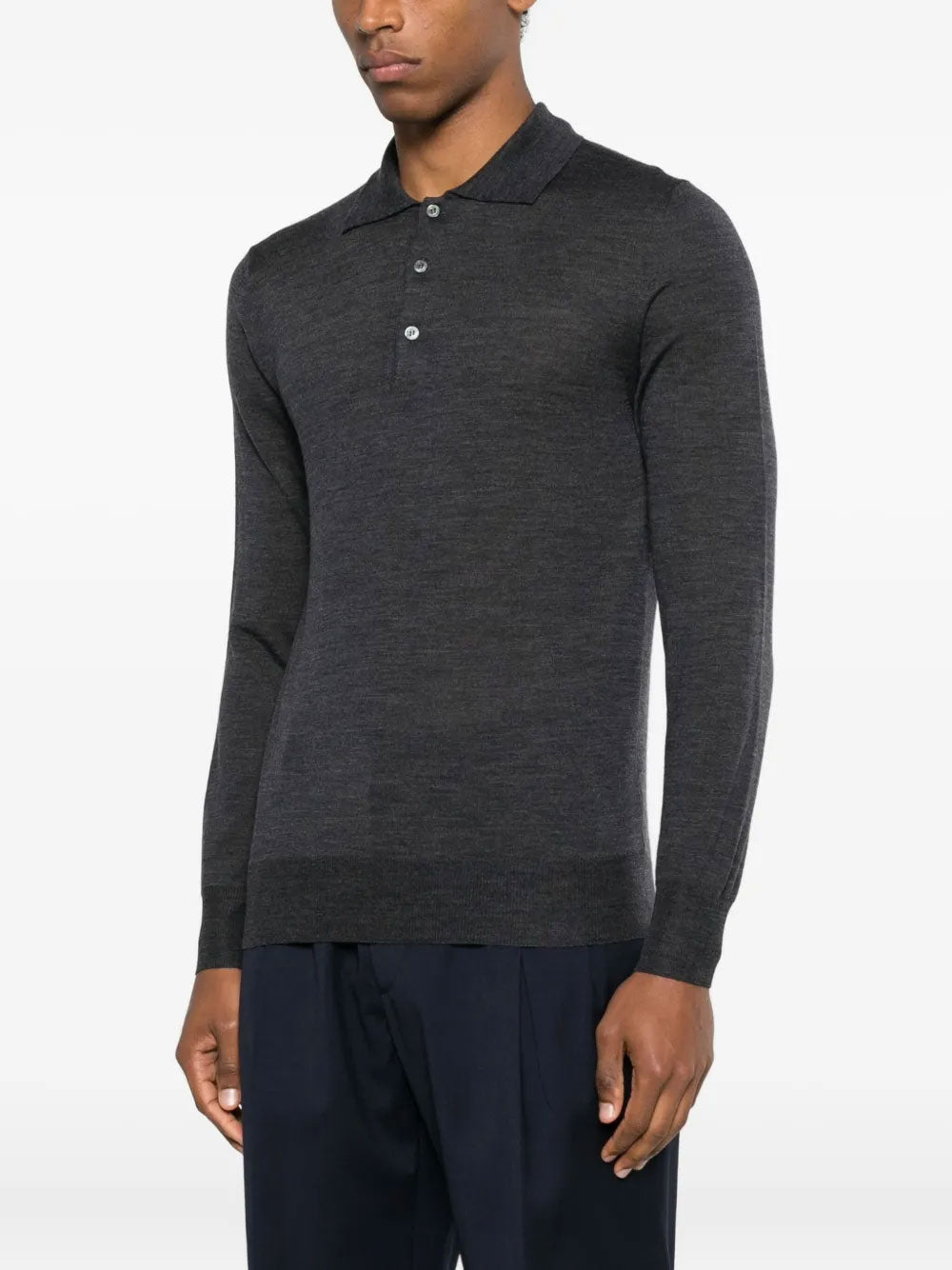 Long-sleeve polo shirt