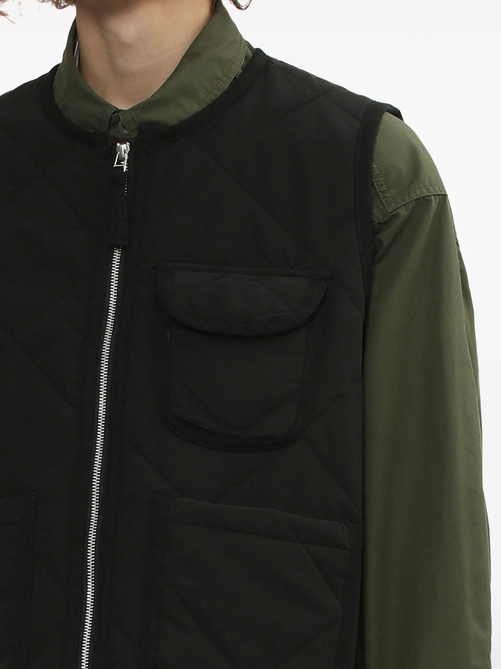 Quilted zip vest