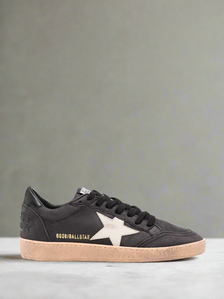 靴 Golden  BALLSTAR 44 Black Ball-Star Black Suede Leather Men Sneaker