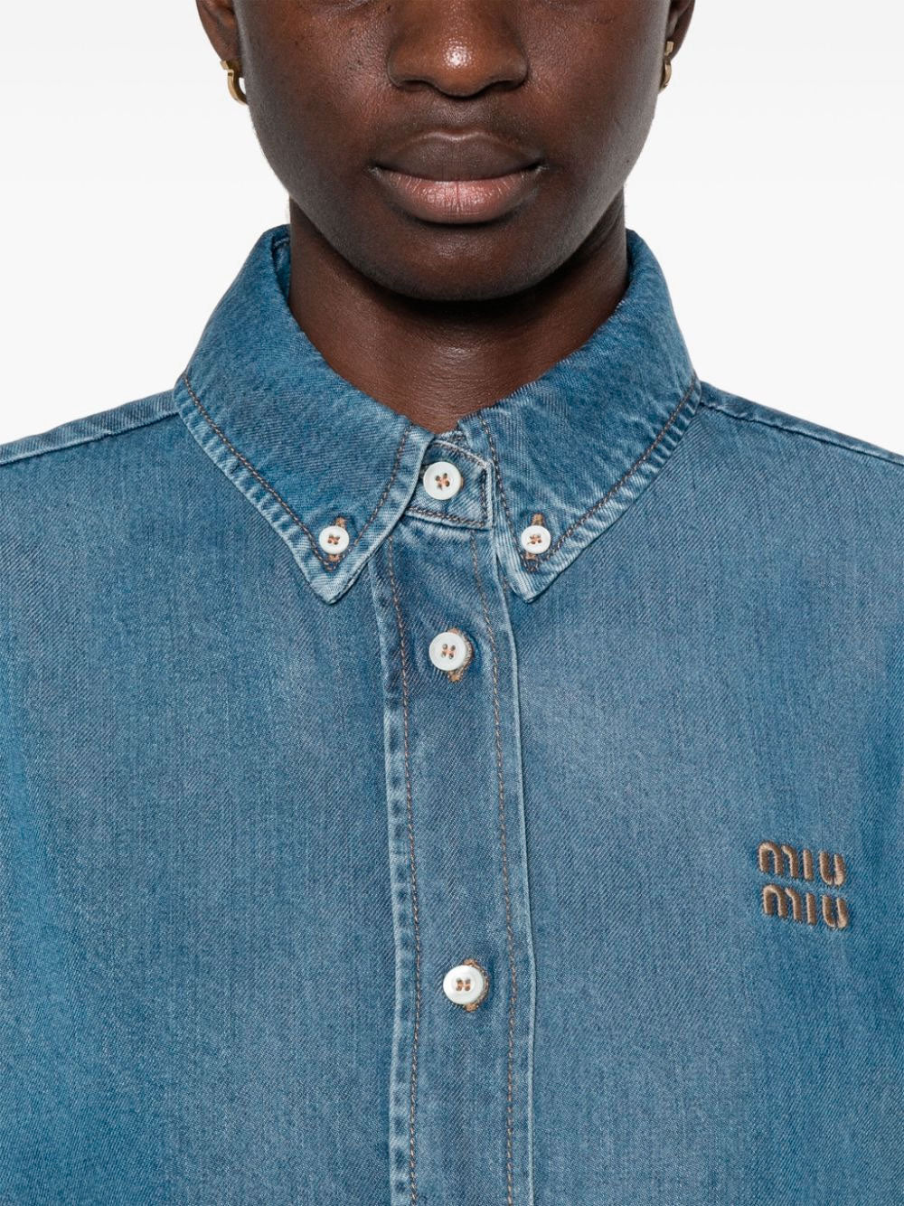 Logo denim shirt