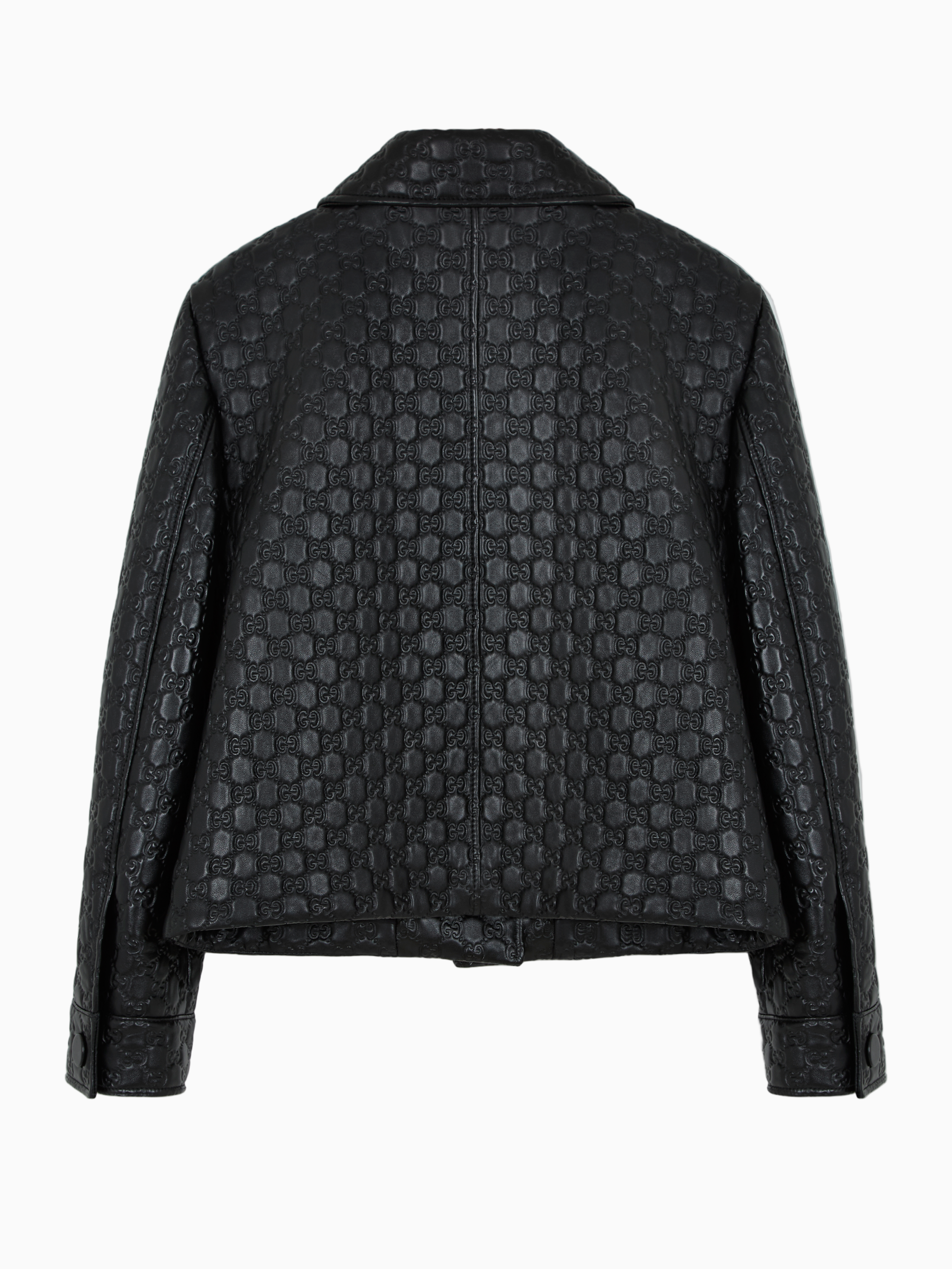 Embossed GG leather jacket