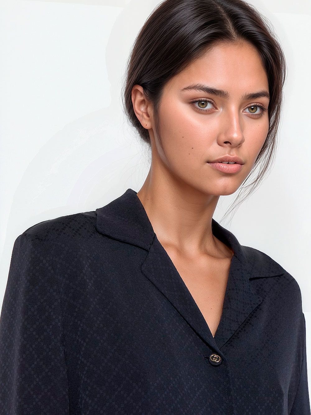 Camisa jacquard de seda