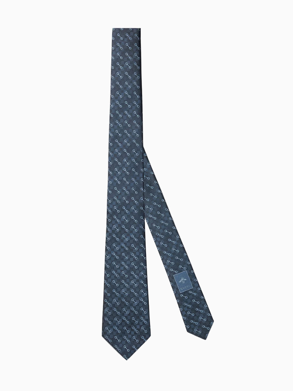 Horsebit jacquard tie