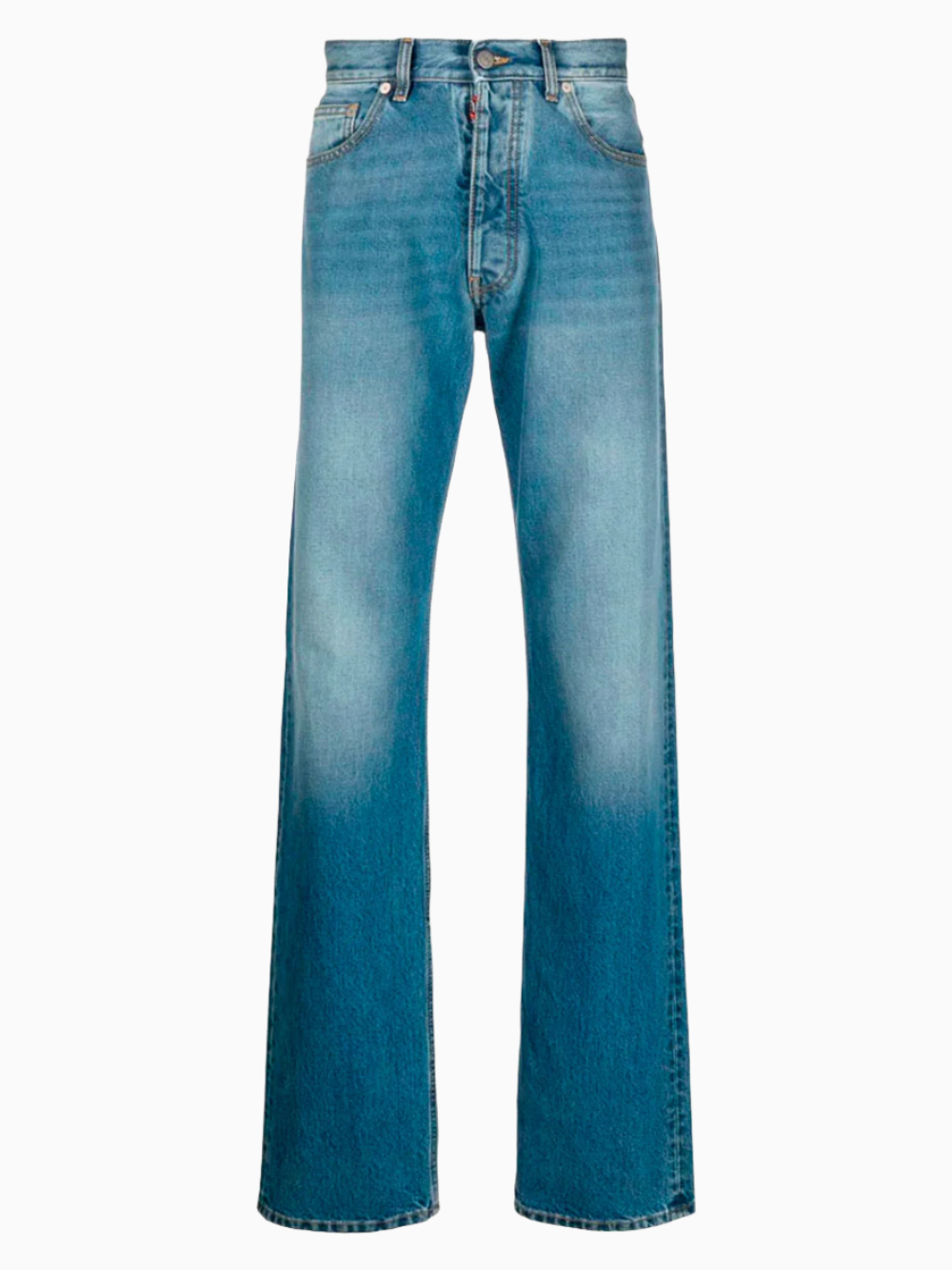 Four-stitch straight-leg jeans