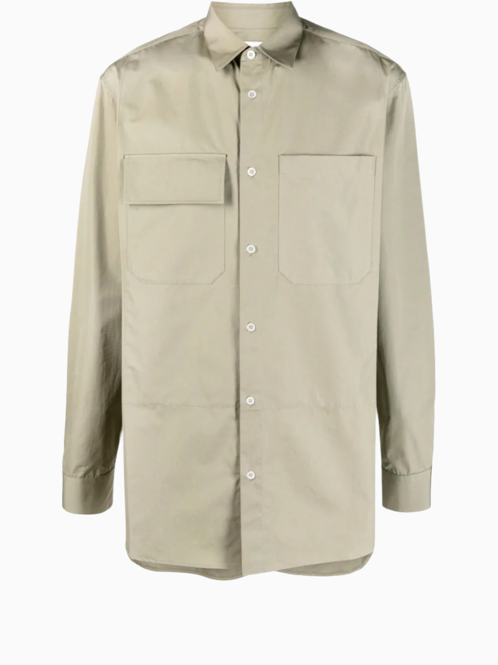 Long-sleeve button-up shirt