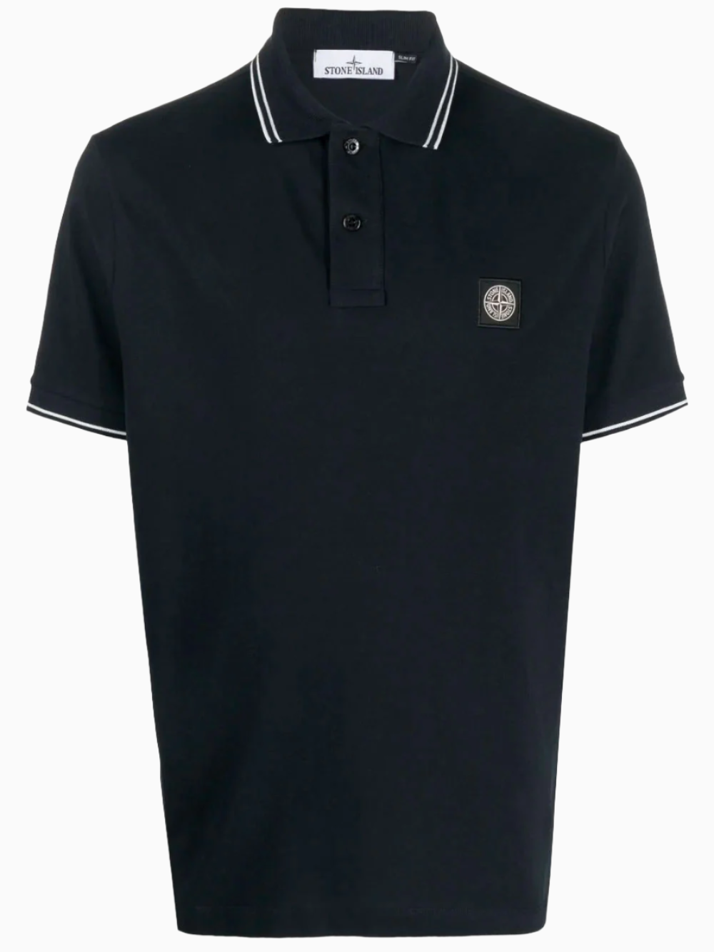 Compass-patch polo shirt