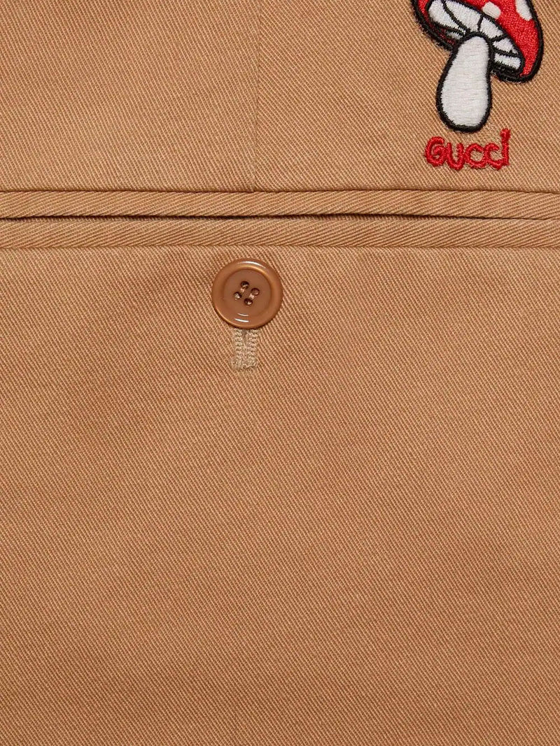 Logo-embroidered trousers