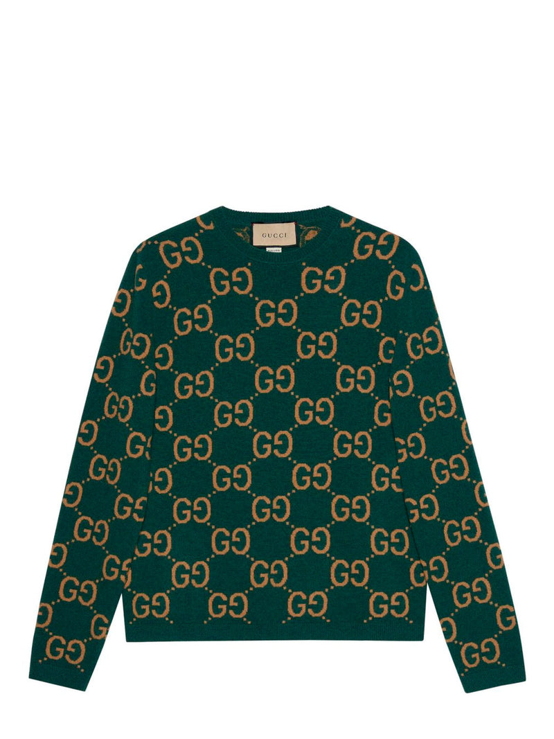 GG intarsia-knit wool jumper