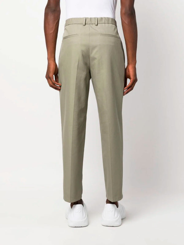 Straight-leg cotton trousers