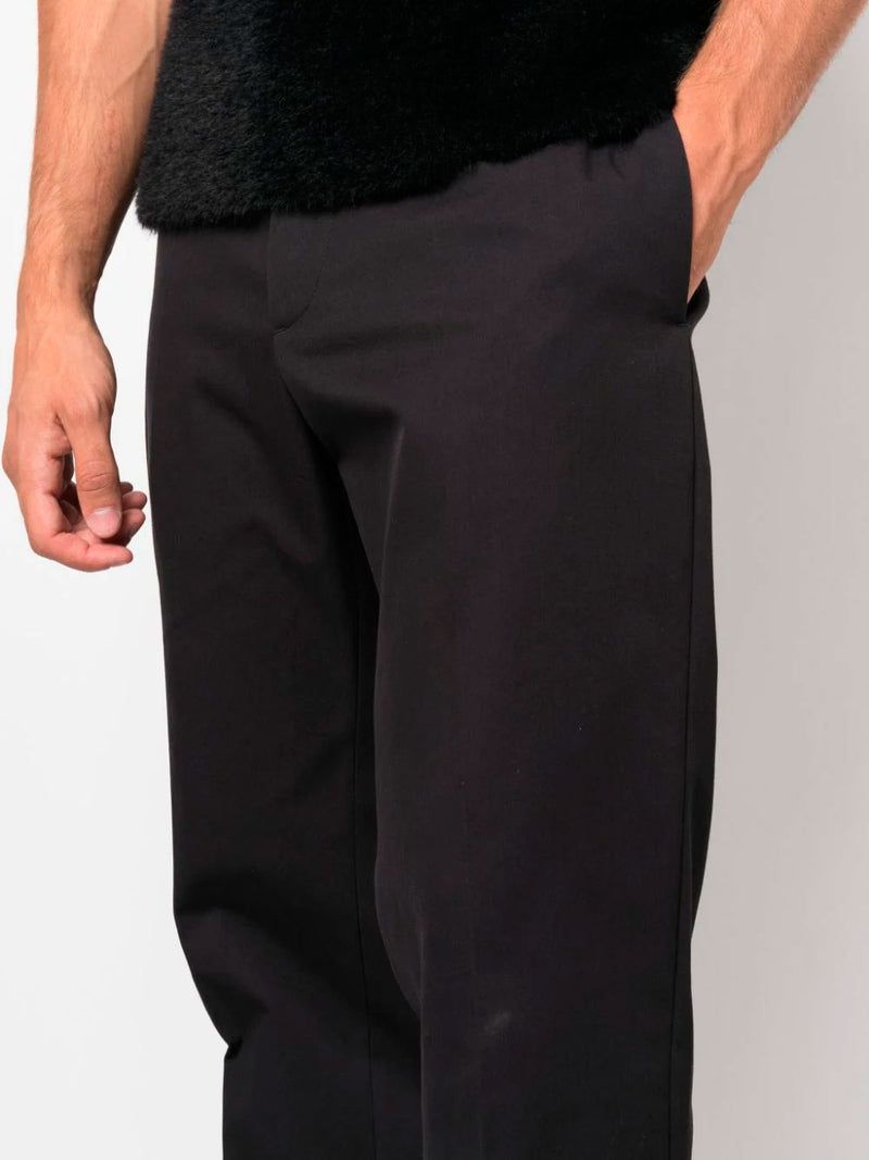 Straight-leg cotton trousers