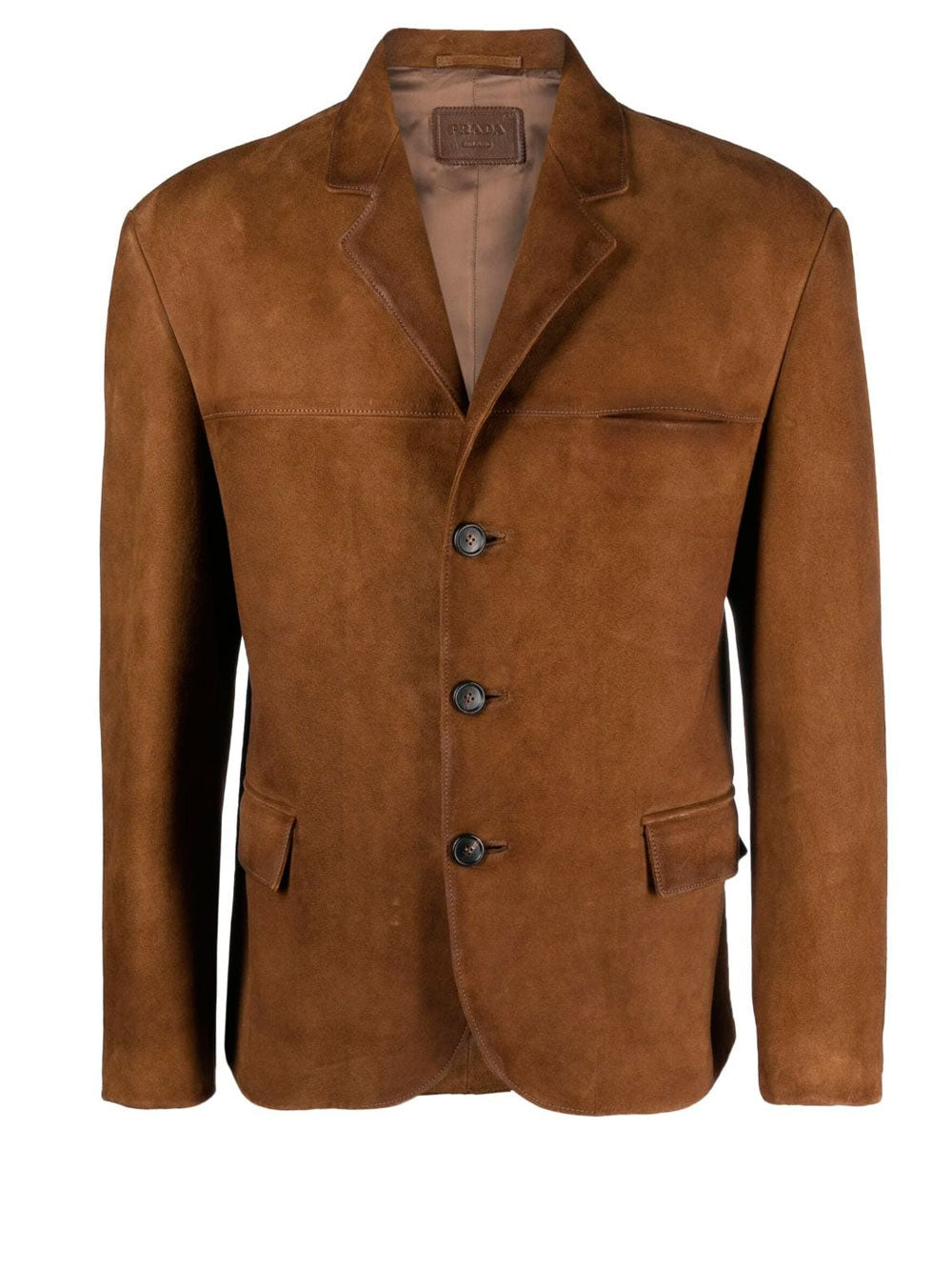 Single breasted suede jacket Prada OTTODISANPIETRO