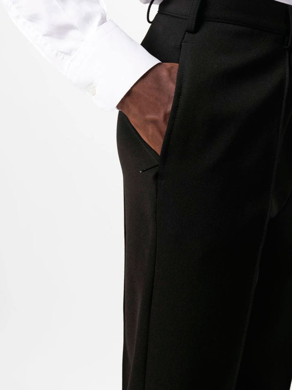 Seam-detail slim-fit trousers