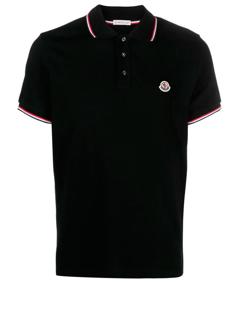 Logo-patch cotton-piqué polo shirt
