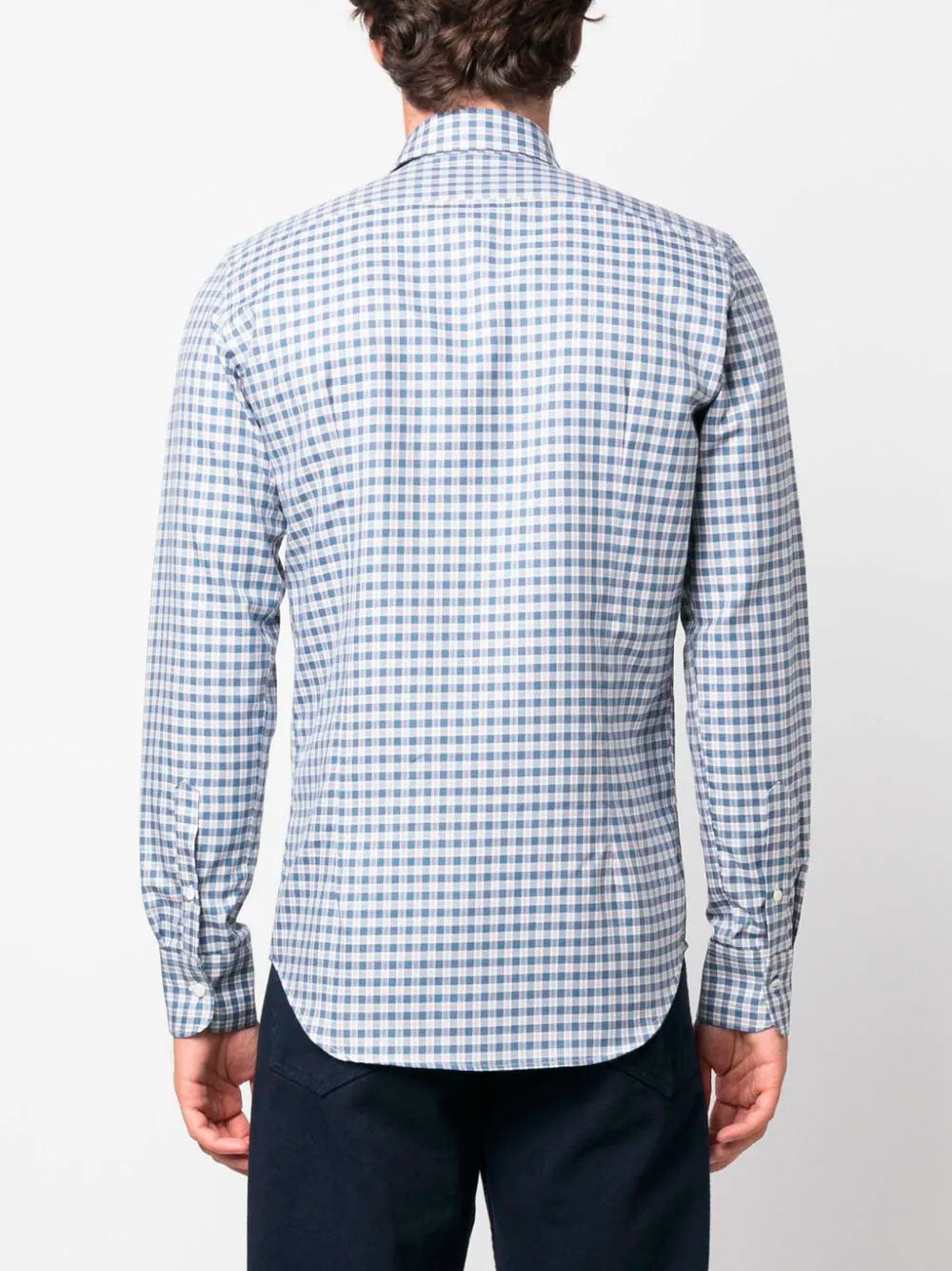 Plaid-check button-up shirt