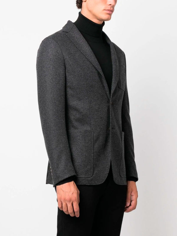 Single-breasted wool jacket