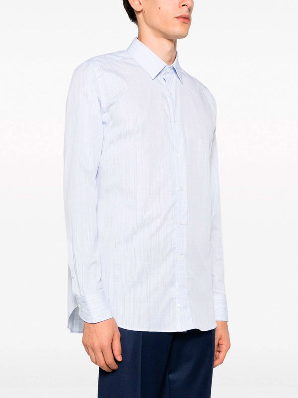 Plaid-check cotton shirt