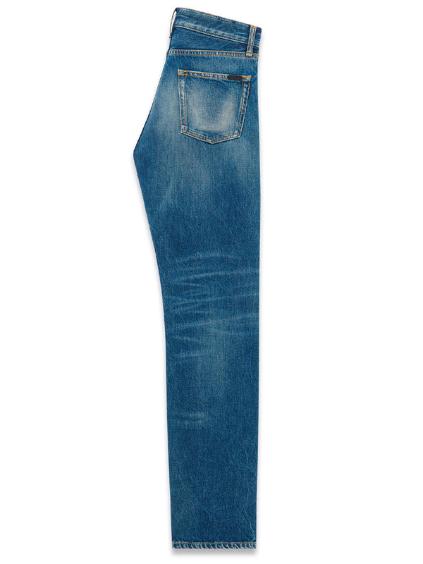 Straight-leg denim jeans