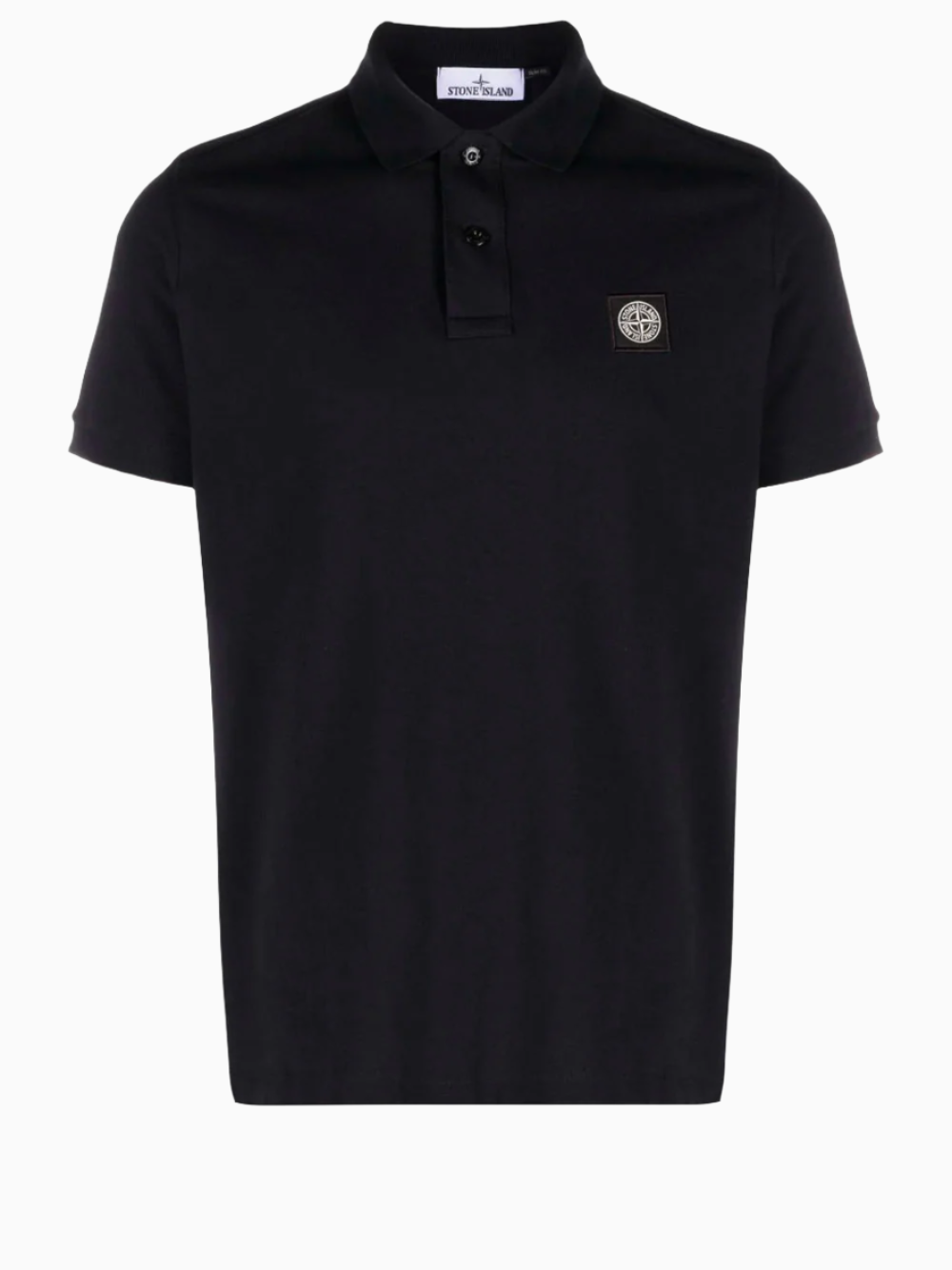 Compass-patch polo shirt